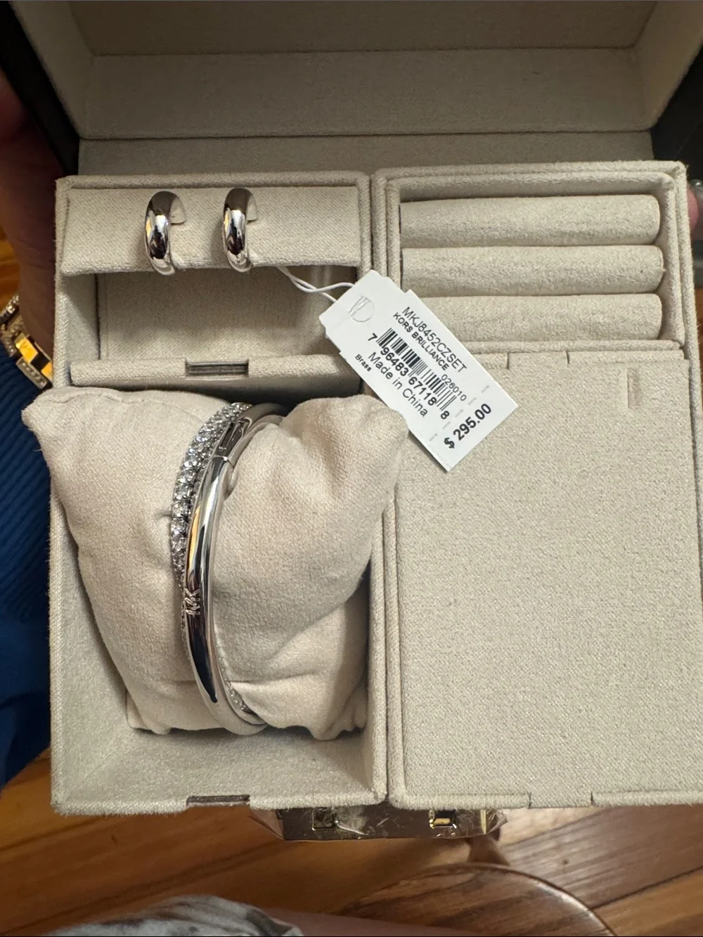Michael Kors $295 Brilliance Precious Metal-Plated Brass 3-Piece Pavé Gift Set